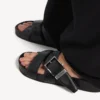 Saboți cu curele pentru bărbați, negru