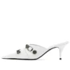 Saboți cu toc Cagole „Piele de miel albă” 714253WAD4E9081