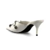 Saboți cu toc Cagole „Piele de miel albă” 714253WAD4E9081