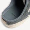 Saboți din denim pentru femei, model „Hamptons”, în albastru/alb murdar