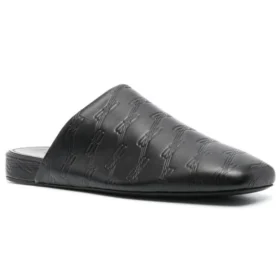 Saboți din piele confortabile BB „Negru” 743926WB7221000