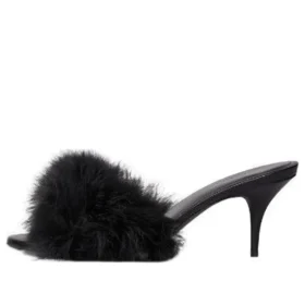 Sandale Boudoir 70 mm „Black Feathers” 787447W0WMQ1000