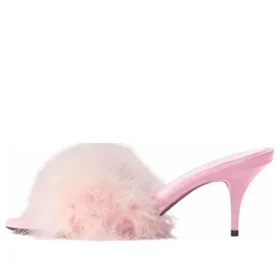 Sandale Boudoir 70 mm „Pink Feathers” 787447W0WMQ5000