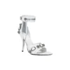 Sandale Cagole 110 mm „White Arena Lambskin” 743057WAD4E9081