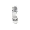 Sandale Cagole 110 mm „White Arena Lambskin” 743057WAD4E9081