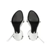 Sandale Cagole 110 mm „White Arena Lambskin” 743057WAD4E9081
