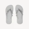 Sandale cu baretă pentru femei model „Cagole” în nuanța Balenciaga gri/cristal