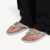 Sandale cu baretă pentru femei model „Cagole” în nuanța Balenciaga gri/cristal