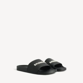 Sandale de piscină pentru bărbați, negru/alb