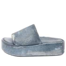 Sandale Rise „Piele cu imprimeu Denim” 656960WBMA14000