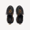 Sneakerși de alergare pentru bărbați, cu șireturi, în culorile negru/portocaliu