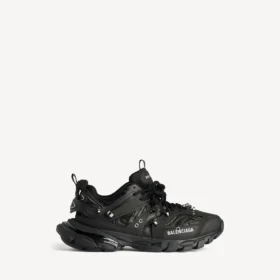 Sneakerși de alergare pentru bărbați cu piercing, de culoare neagră