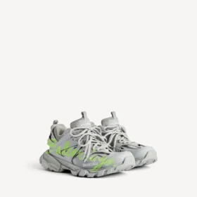 Sneakerși de alergare pentru bărbați, model „Track Signature”, în culorile gri/galben neon