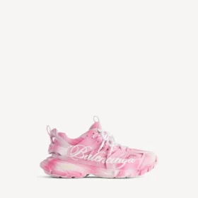 Sneakerși de alergare pentru femei cu logo șablonat, în roz/alb
