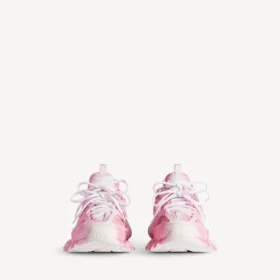 Sneakerși de alergare pentru femei cu logo șablonat, în roz/alb