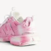 Sneakerși de alergare pentru femei cu logo șablonat, în roz/alb