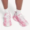 Sneakerși de alergare pentru femei cu logo șablonat, în roz/alb
