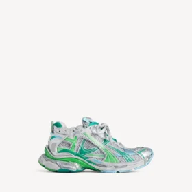 Sneakerși de alergare pentru femei în culorile gri/verde/albastru