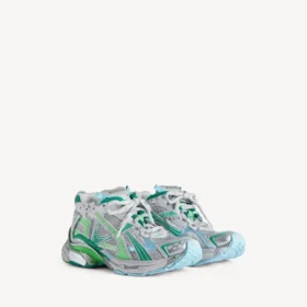 Sneakerși de alergare pentru femei în culorile gri/verde/albastru