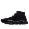 Speed Lace Up Sneakerși „Tricot reciclat negru și talpă neagră” 587289W2DB11013