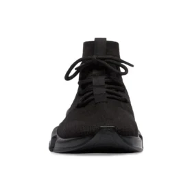 Speed Lace Up Sneakerși „Tricot reciclat negru și talpă neagră” 587289W2DB11013