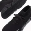 Speed Lace Up Sneakerși „Tricot reciclat negru și talpă neagră” 587289W2DB11013