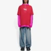 SS21 cu glugă, cu mâneci lungi, unisex, roz-roșu 657037TKV826295