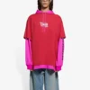 SS21 cu glugă, cu mâneci lungi, unisex, roz-roșu 657037TKV826295