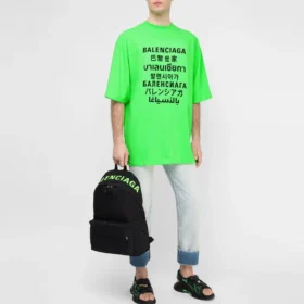 SS21 cu imprimeu de cuvinte, mânecă scurtă, unisex, verde 641614TJVI34162