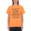 SS21 cu imprimeu literar, guler rotund, portocaliu 612965TJVI37513