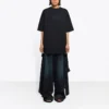 SS21 cu logo, guler rotund, mâneci scurte, unisex, negru 641655TKV711069