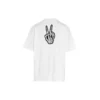 SS21 Drip Peace, croială largă, imprimeu zâmbet, casual, GS, alb 641675TKVA18639