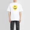 SS21 Drip Peace, croială largă, imprimeu zâmbet, casual, GS, alb 641675TKVA18639