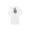 SS21 Tricou alb, cu mâneci scurte, lejer, cu imprimeu „Smiling Face” 641655TKVA18639