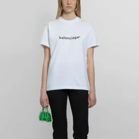 SS21 Tricou casual cu imprimeu cu logo alfabet, mărime mare, mânecă scurtă, alb 612965TIV549040 SS21 Tricou casual cu imprimeu cu logo alfabet, mărime mare, mânecă scurtă, alb 612965TIV549040