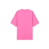 SS21 Tricou cu guler rotund și broderie, roz 641532TJVA95764