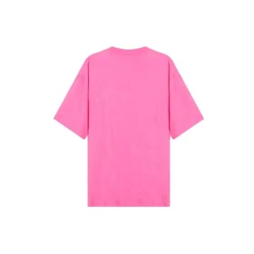 SS21 Tricou cu guler rotund și broderie, roz 641532TJVA95764 SS21 Tricou cu guler rotund și broderie, roz 641532TJVA95764