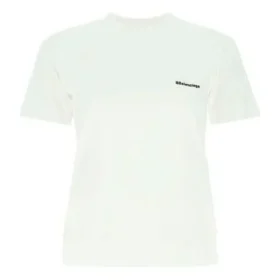 SS21 Tricou cu guler rotund și mâneci scurte, cu logo, alb 612964TJV879040 SS21 Tricou cu guler rotund și mâneci scurte, cu logo, alb 612964TJV879040