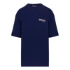 SS21 Tricou cu guler rotund și mâneci scurte, imprimat, albastru 641655TIV521195