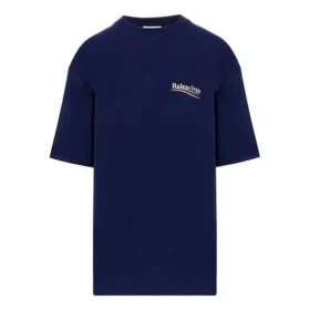 SS21 Tricou cu guler rotund și mâneci scurte, imprimat, albastru 641655TIV521195 SS21 Tricou cu guler rotund și mâneci scurte, imprimat, albastru 641655TIV521195