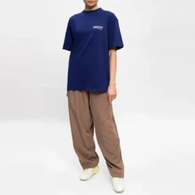 SS21 Tricou cu guler rotund și mâneci scurte, imprimat, albastru 641655TIV521195 SS21 Tricou cu guler rotund și mâneci scurte, imprimat, albastru 641655TIV521195