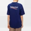 SS21 Tricou cu guler rotund și mâneci scurte, imprimat, albastru 641655TIV521195