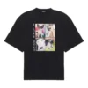 SS21 Tricou cu mânecă scurtă, imprimeu retro, negru 641614TJVH11000