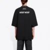 SS21 Tricou cu mânecă scurtă, imprimeu retro, negru 641614TJVH11000