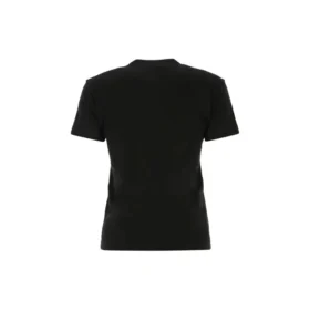 SS21 Tricou din bumbac cu imprimeu logo, negru 612964TJVD91034 SS21 Tricou din bumbac cu imprimeu logo, negru 612964TJVD91034