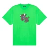 SS21 Tricou unisex cu mânecă scurtă, imprimeu cu desene animate cu motive mici, verde 612966TJVM93302