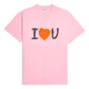 SS21 Tricou unisex cu mânecă scurtă, imprimeu cu litere, roz 612965TJVL51401