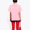SS21 Tricou unisex cu mânecă scurtă, imprimeu cu litere, roz 612965TJVL51401