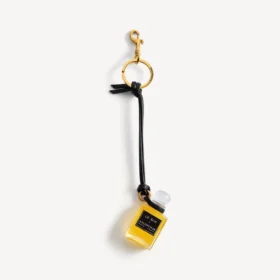 Talisman în formă de sticluță de parfum miniaturală, de culoare neagră