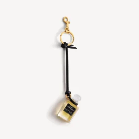 Talisman în formă de sticluță de parfum miniaturală, de culoare neagră